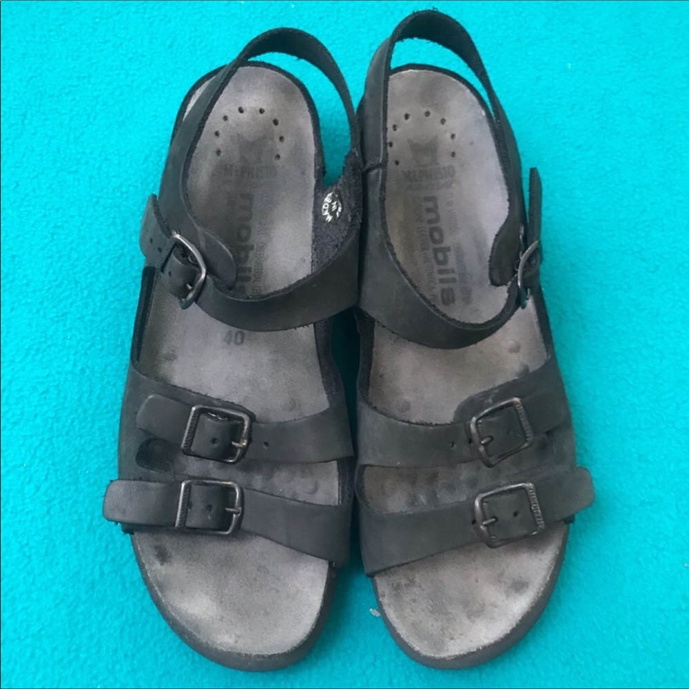 Mephisto 2 strap comfort sandals w/ ankle strap 40